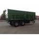 double axles agricultural rear tipping trailer