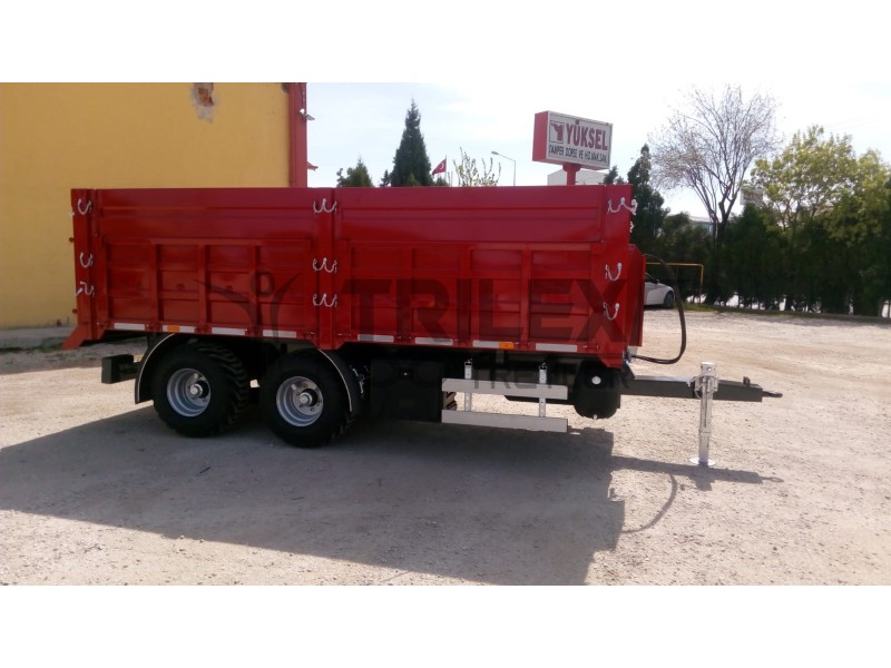 10 Tons Capacity Tandem / Double Axle Agricultural Tipper Trailer