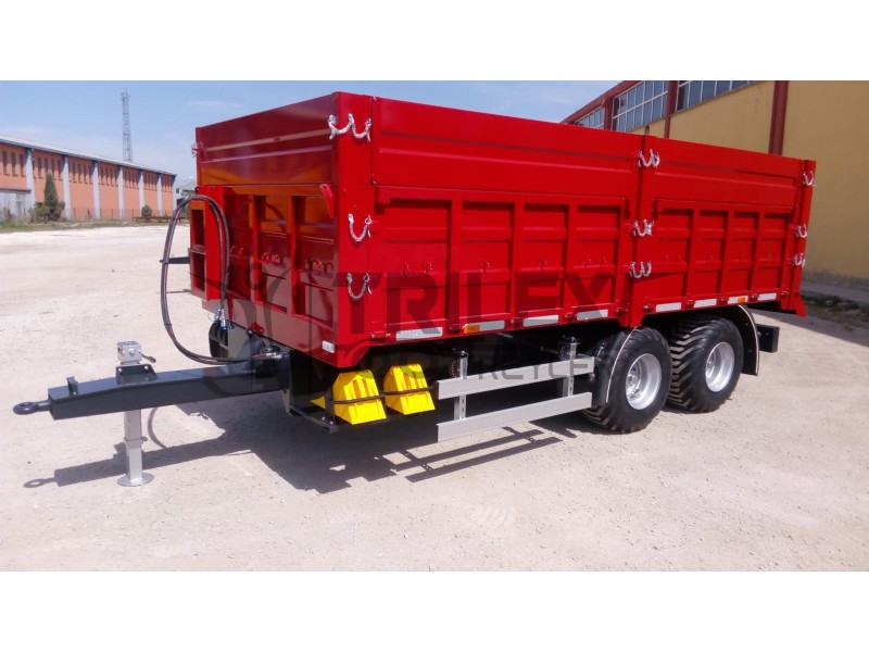 10 Tons Capacity Tandem / Double Axle Agricultural Tipper Trailer