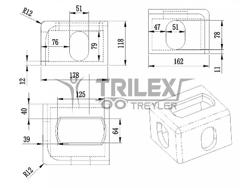 Konteyner Köşe Döküm Bağlantı Yuvası