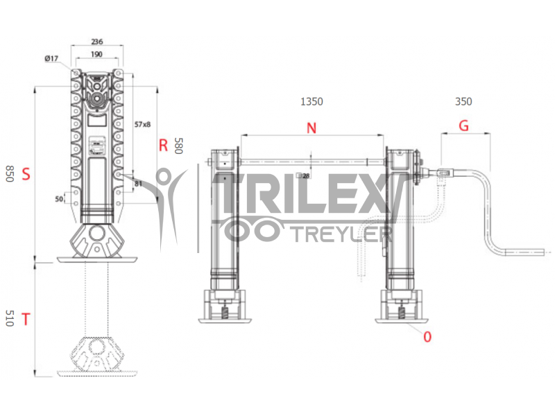Semi-Trailer Landing Gear / Landing Leg