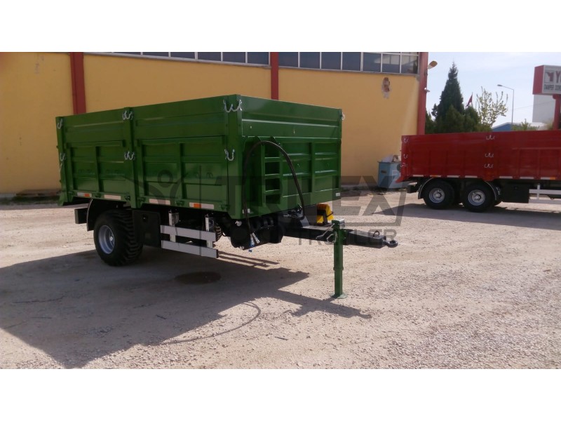 single axle farm rear tipping trailer