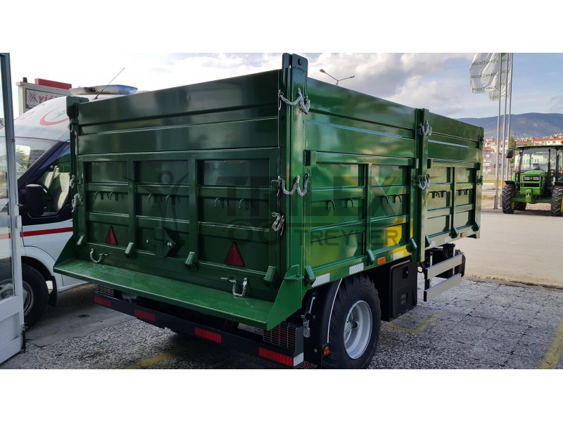 single axle farm rear tipping trailer