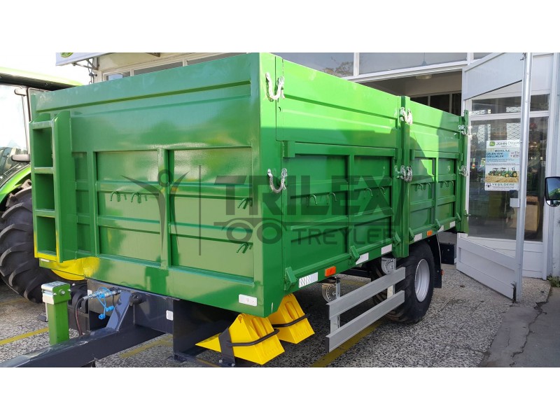 single axle farm rear tipping trailer