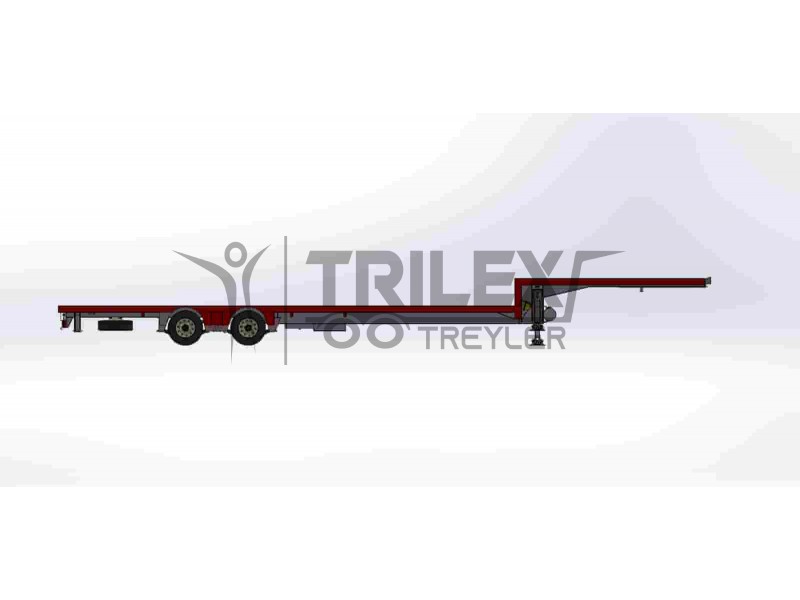 2 axle drop deck semi-trailer