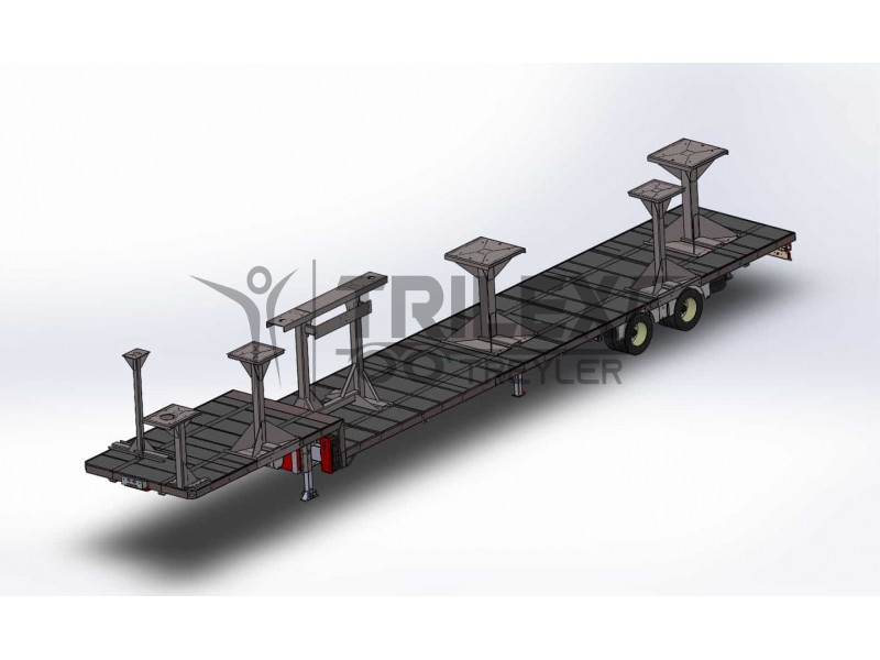 2 axle drop deck semi-trailer