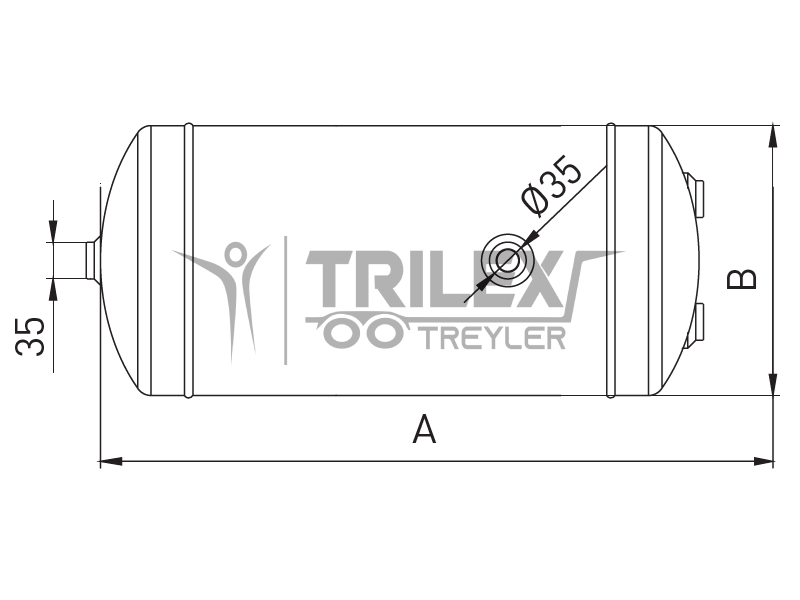 Semi-Trailer Air Tank (20 - 80) Litters