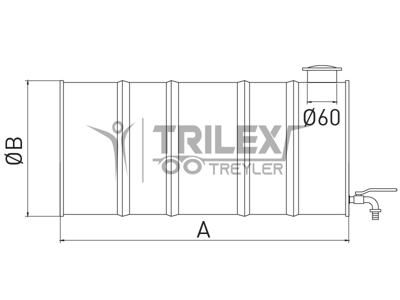 Semi-Trailer Galvanized Water Tank