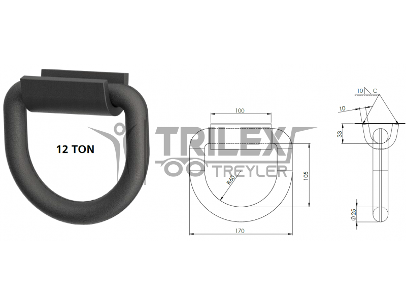 weldable and bolt connected Ro-Ro ring