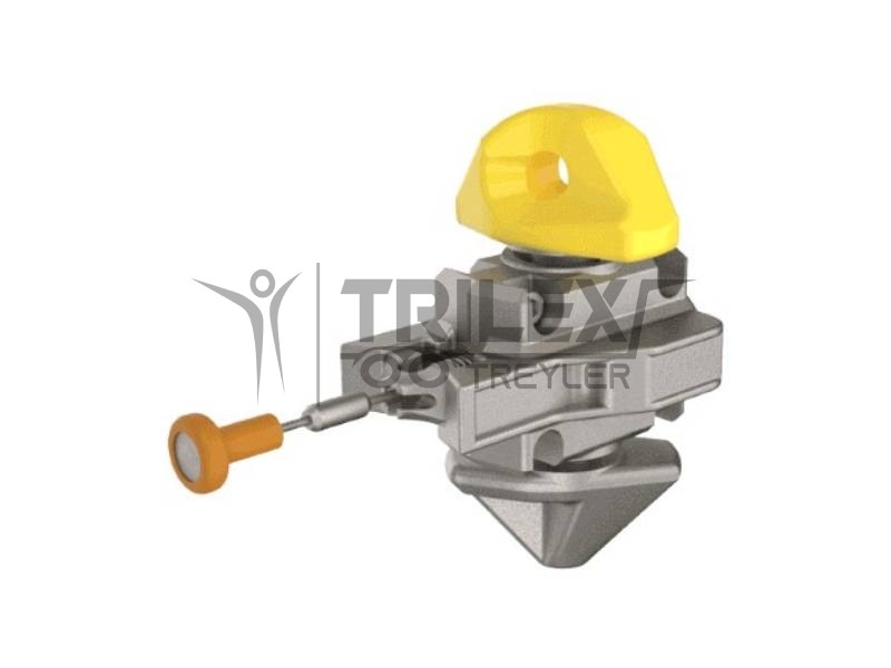 single handle semi-automatic twist-lock