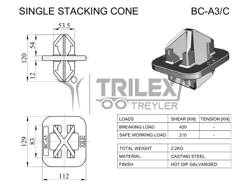 intermediate stacking cone