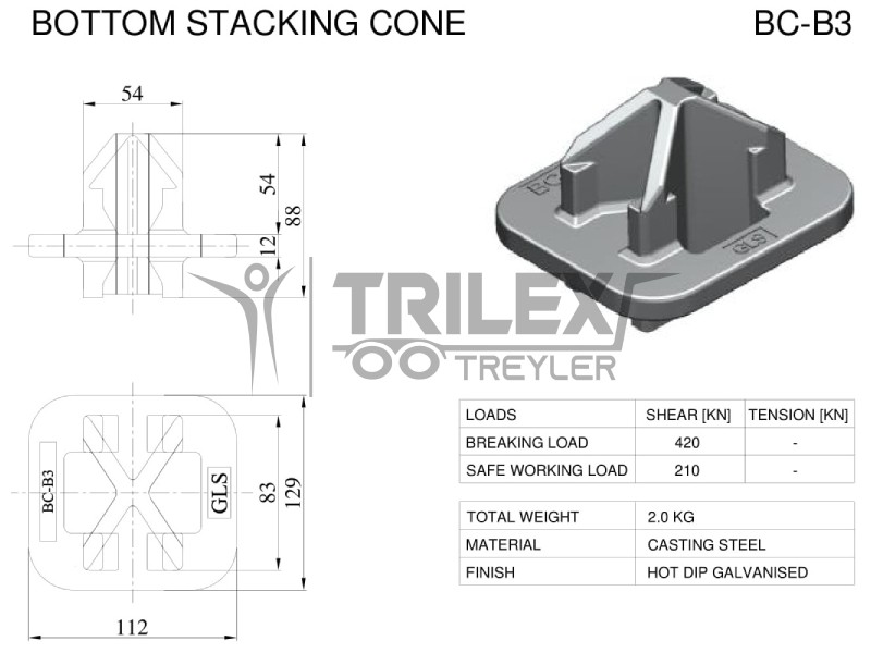 stacking cone for base stacking