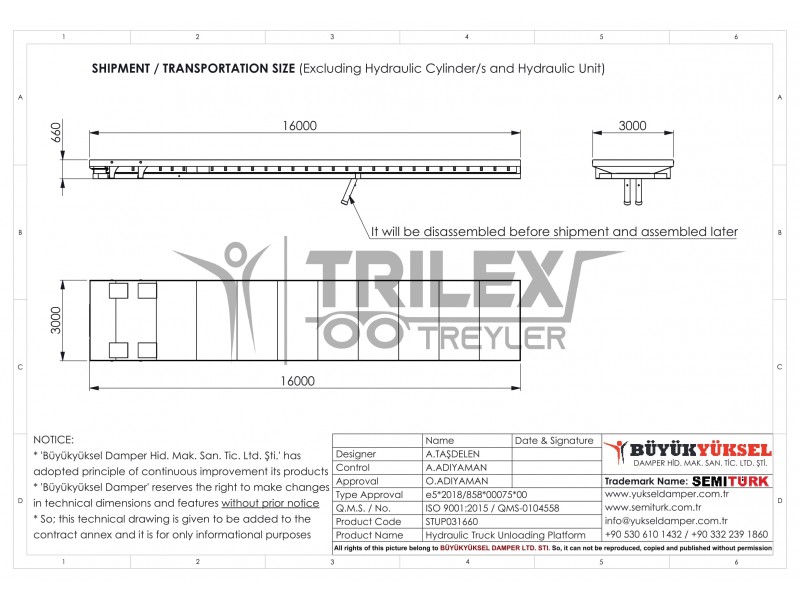 kamyon boşaltma lifti