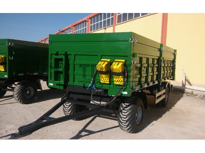 10 Tons Capacity Turn-Table Agricultural Tipper Trailer