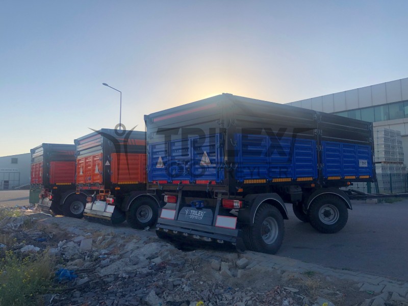 10 tonluk döner oklu damperli tarım römorku