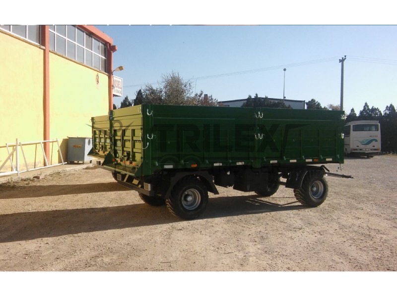 10 tons capacity turntable agricultural tipper trailer
