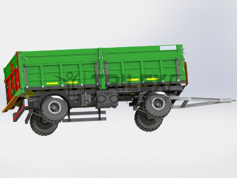 10 tons capacity turntable agricultural tipper trailer