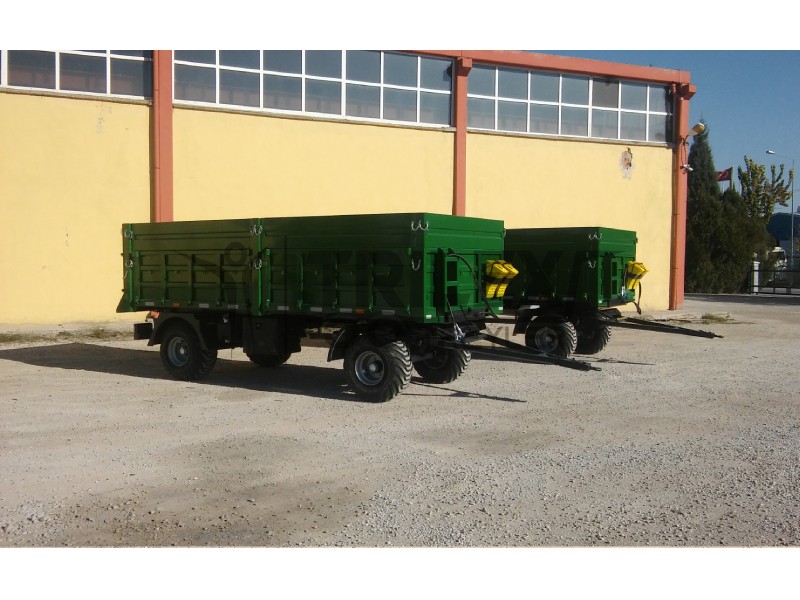 10 tons capacity turntable agricultural tipper trailer