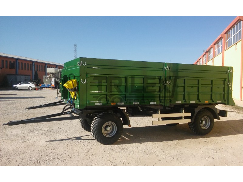 10 Tons Capacity Turn-Table Agricultural Tipper Trailer