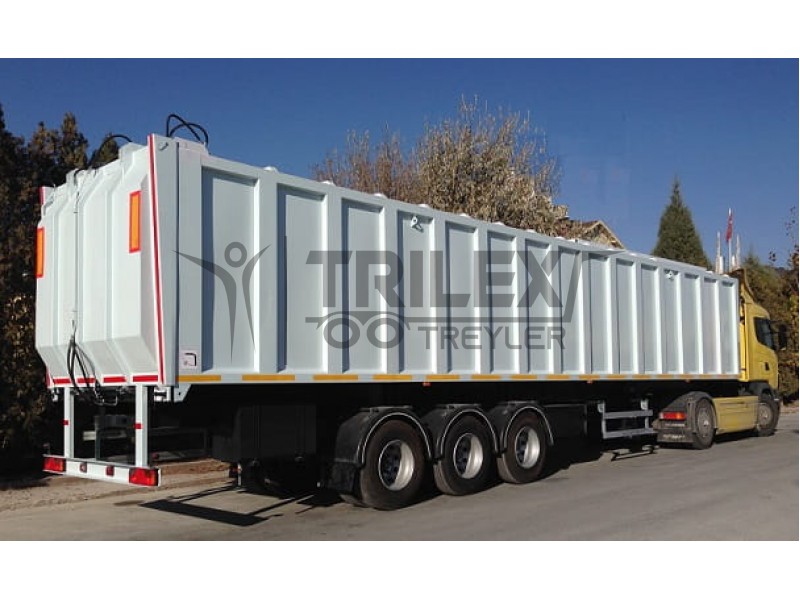 sale compression system garbage and waste transfer semi-trailer