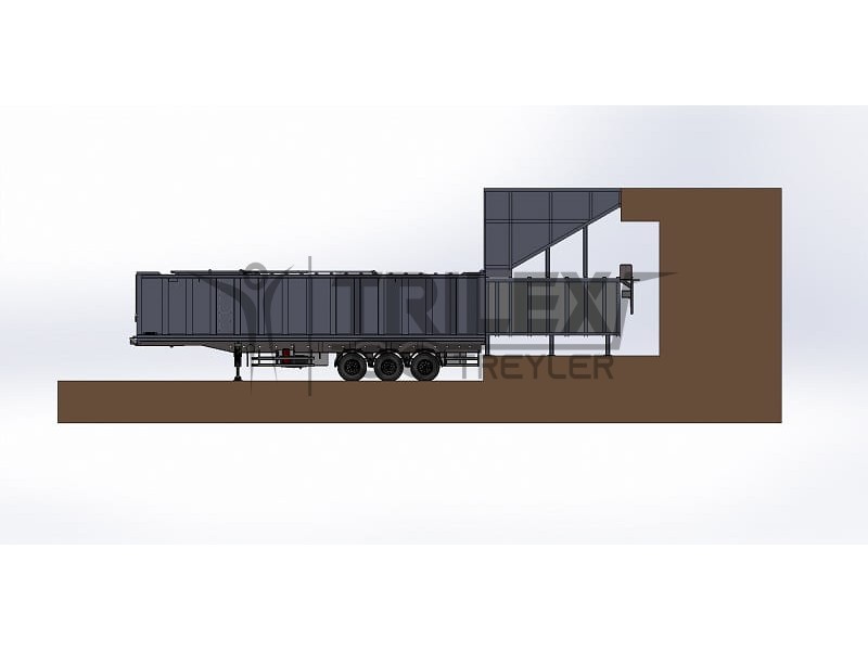 sale compression system garbage and waste transfer semi-trailer