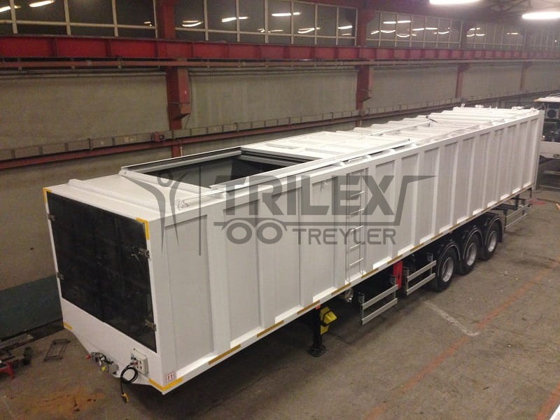 sale compression system garbage and waste transfer semi-trailer