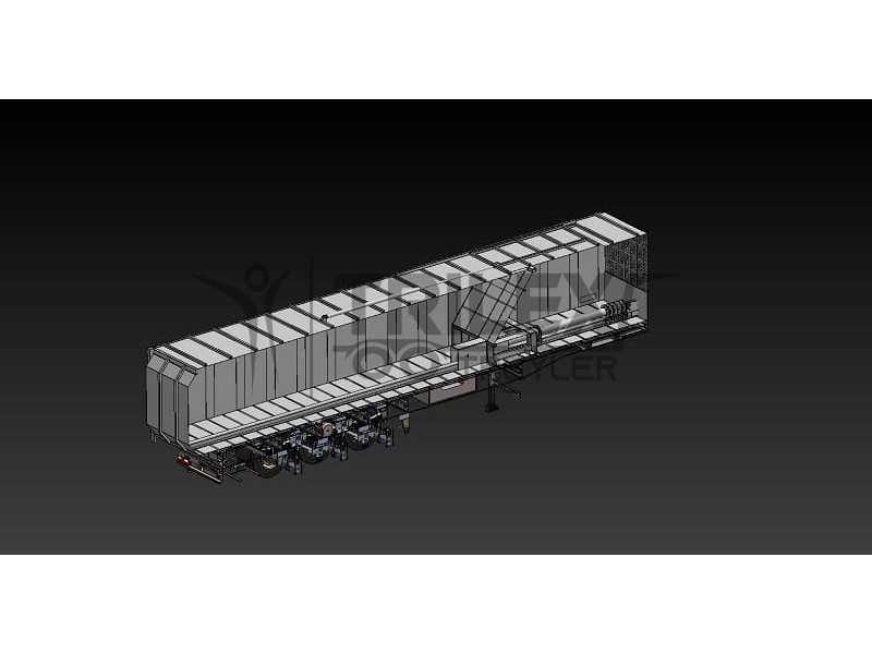 sale compression system garbage and waste transfer semi-trailer