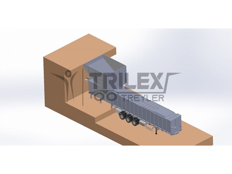 sale compression system garbage and waste transfer semi-trailer