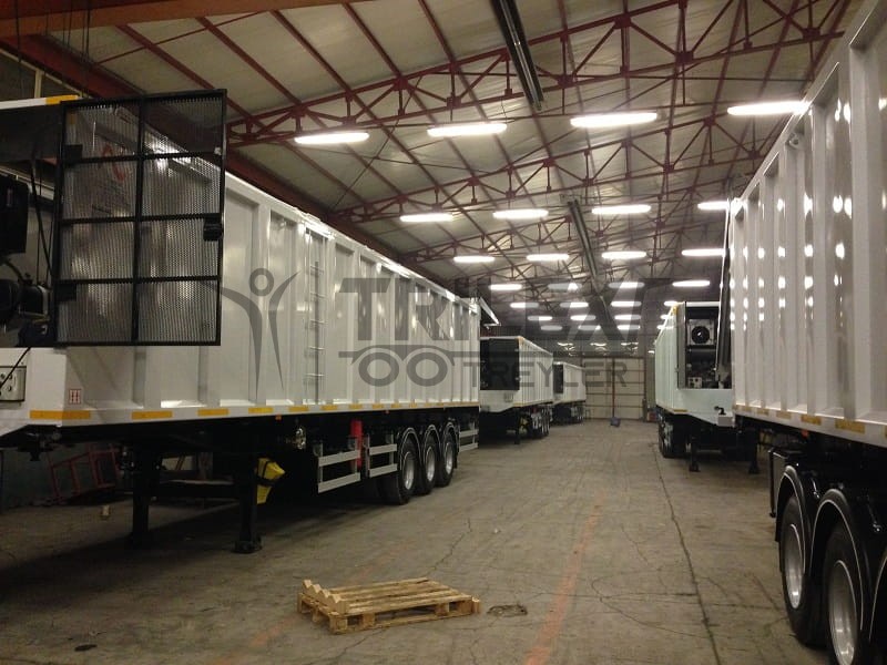 sale compression system garbage and waste transfer semi-trailer