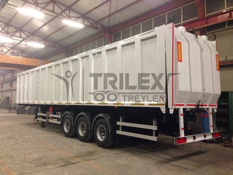 sale compression system garbage and waste transfer semi-trailer