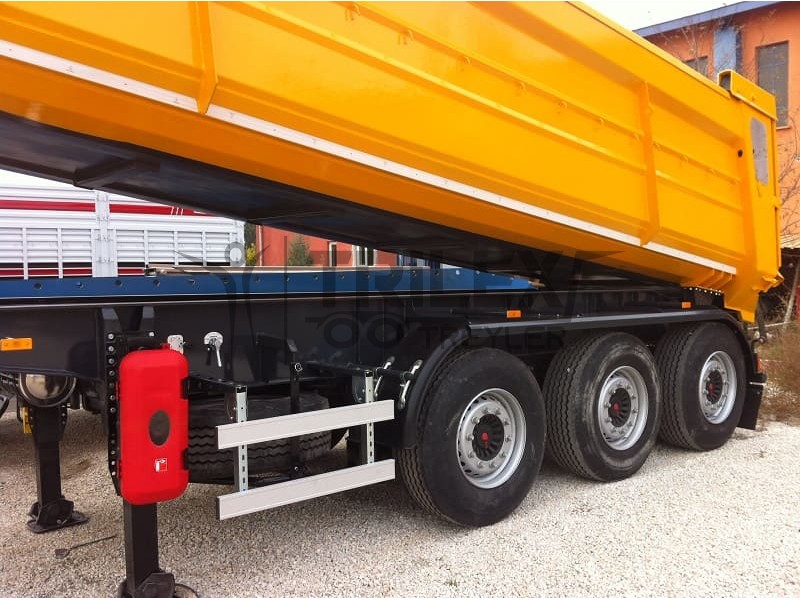 Hardox half pipe rear tipping semi trailer