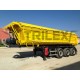 Hardox half pipe rear tipping semi trailer