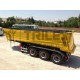 Hardox half pipe rear tipping semi trailer