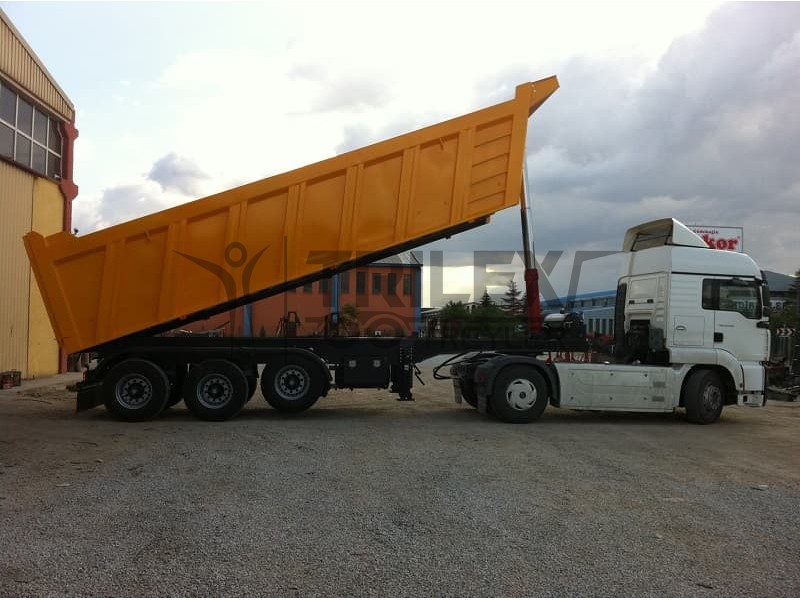 Rear tipping heavy duty tipping semi trailer