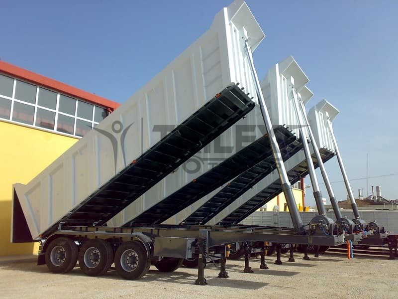 Rear tipping heavy duty tipping semi trailer