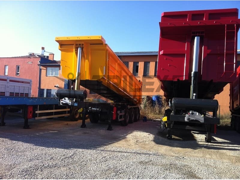 Rear tipping heavy duty tipping semi trailer