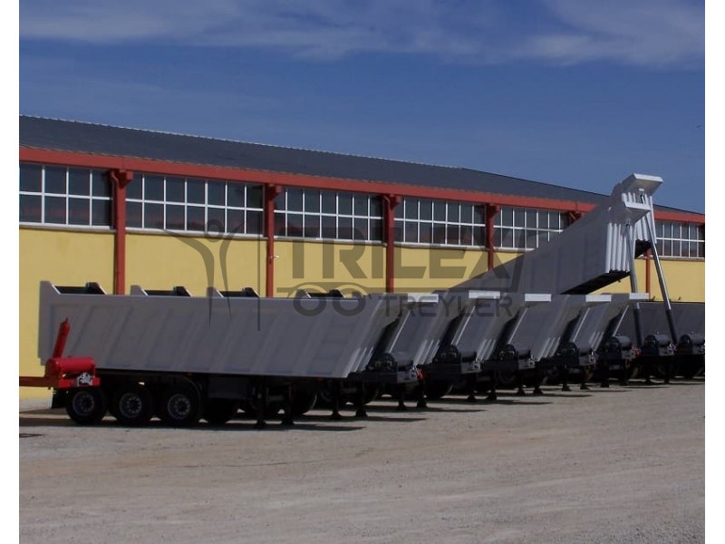 Rear tipping heavy duty tipping semi trailer