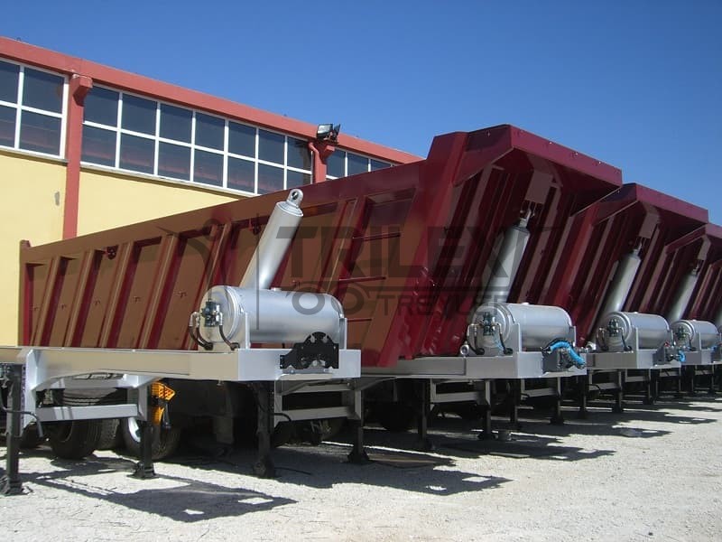 Rear tipping heavy duty tipping semi trailer