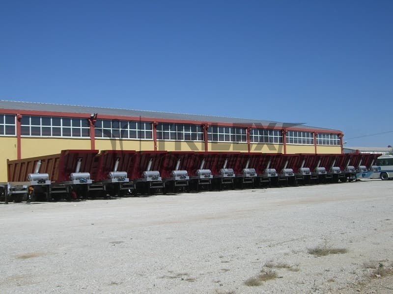 Rear tipping heavy duty tipping semi trailer