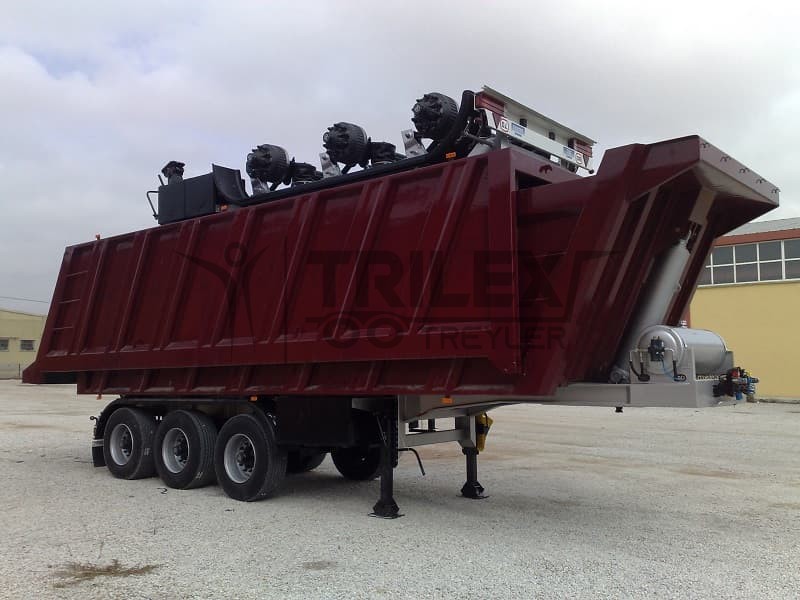 Rear tipping heavy duty tipping semi trailer