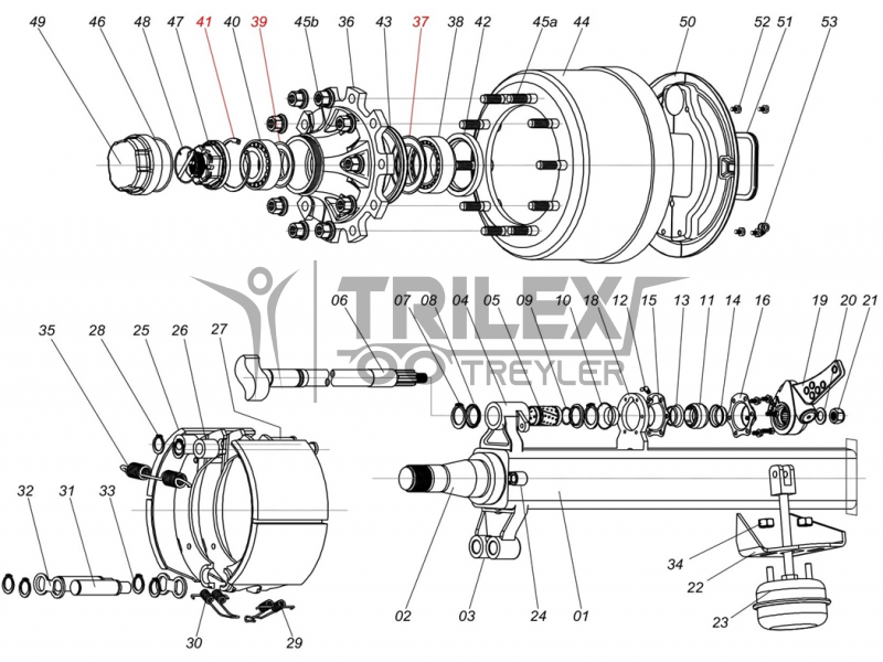 Air Suspension Axle Spare Parts List